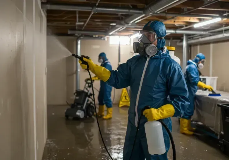 Basement Sanitization and Antimicrobial Treatment process in Old Forge, PA